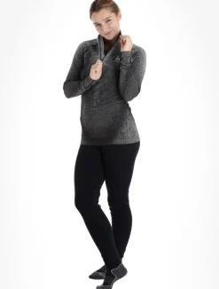 BL Top Turtle Neck L/S Half Zip Performance Warm Blackcomb skipully dames