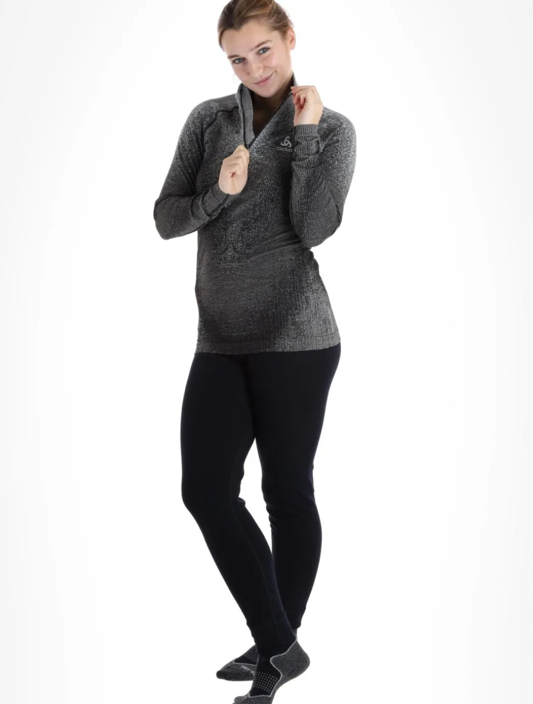 BL Top Turtle Neck L/S Half Zip Performance Warm Blackcomb skipully dames