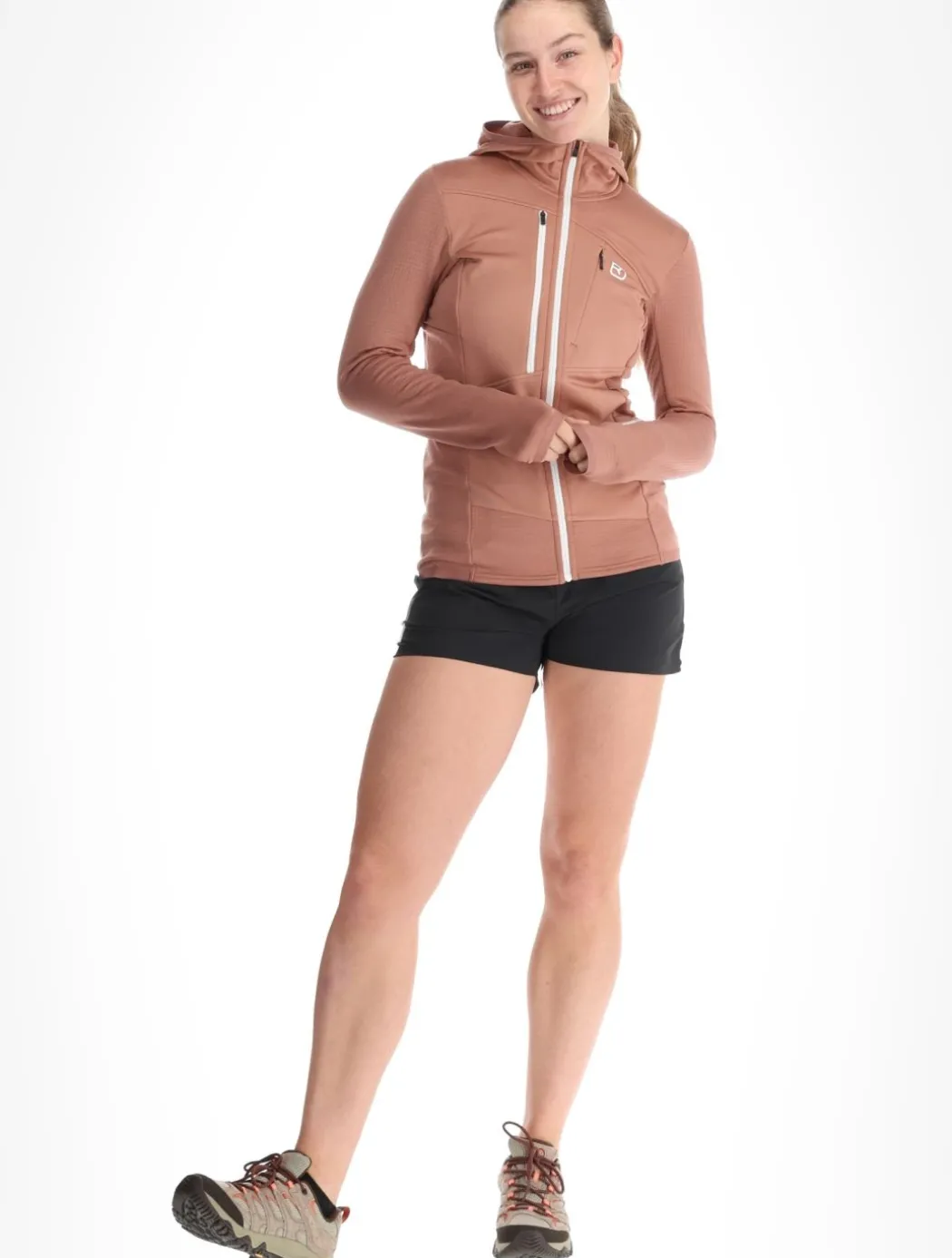 Fleece Grid Hoody W trekking vest dames