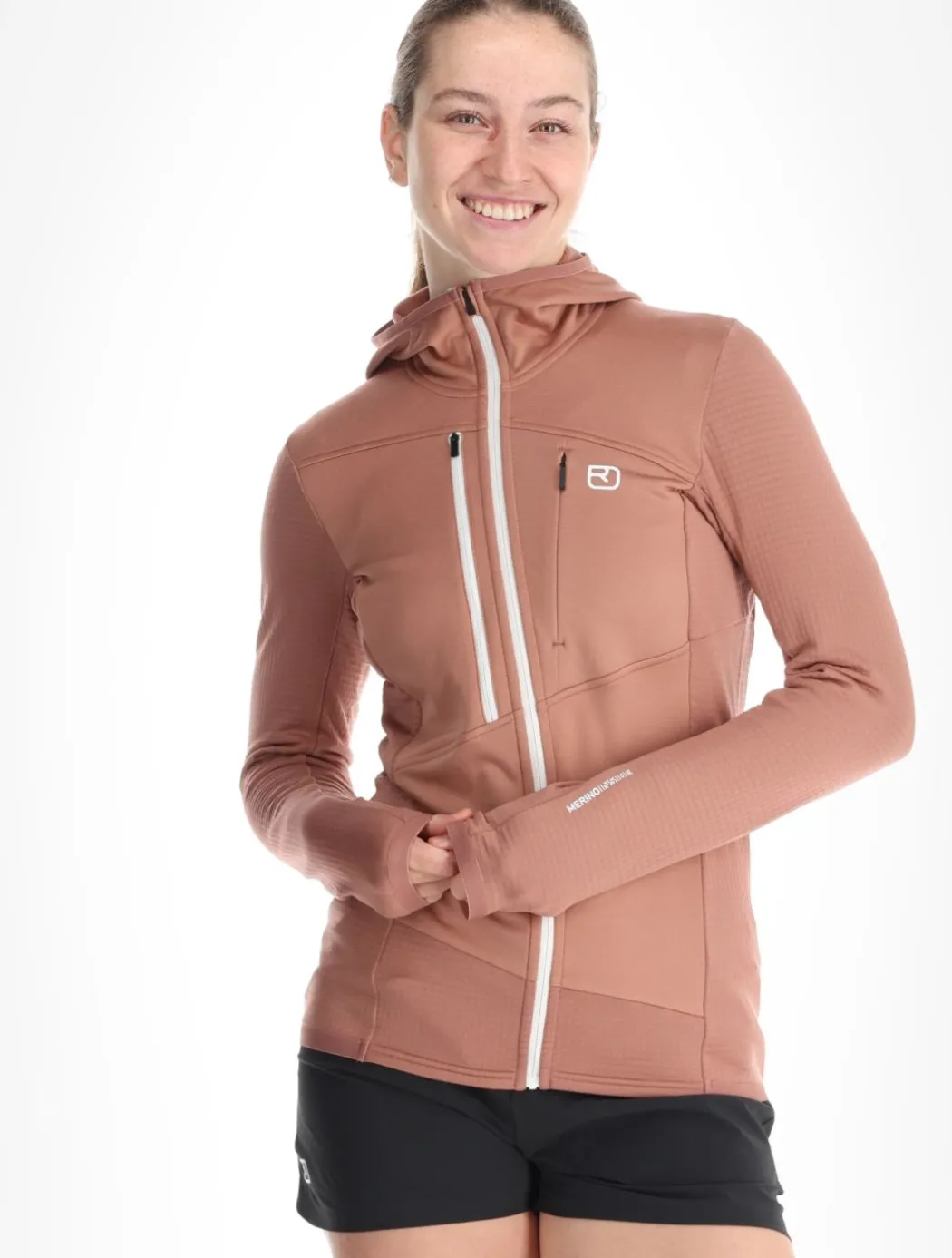 Fleece Grid Hoody W trekking vest dames
