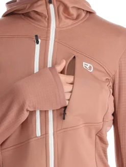 Fleece Grid Hoody W trekking vest dames