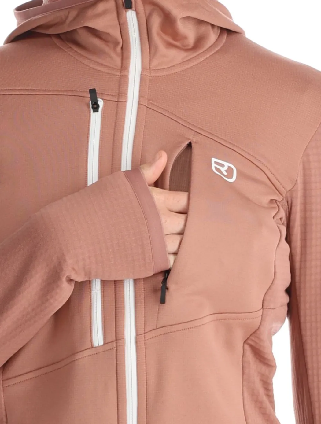Fleece Grid Hoody W trekking vest dames