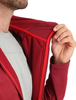 Gridweb Fleece Hoodie vest heren