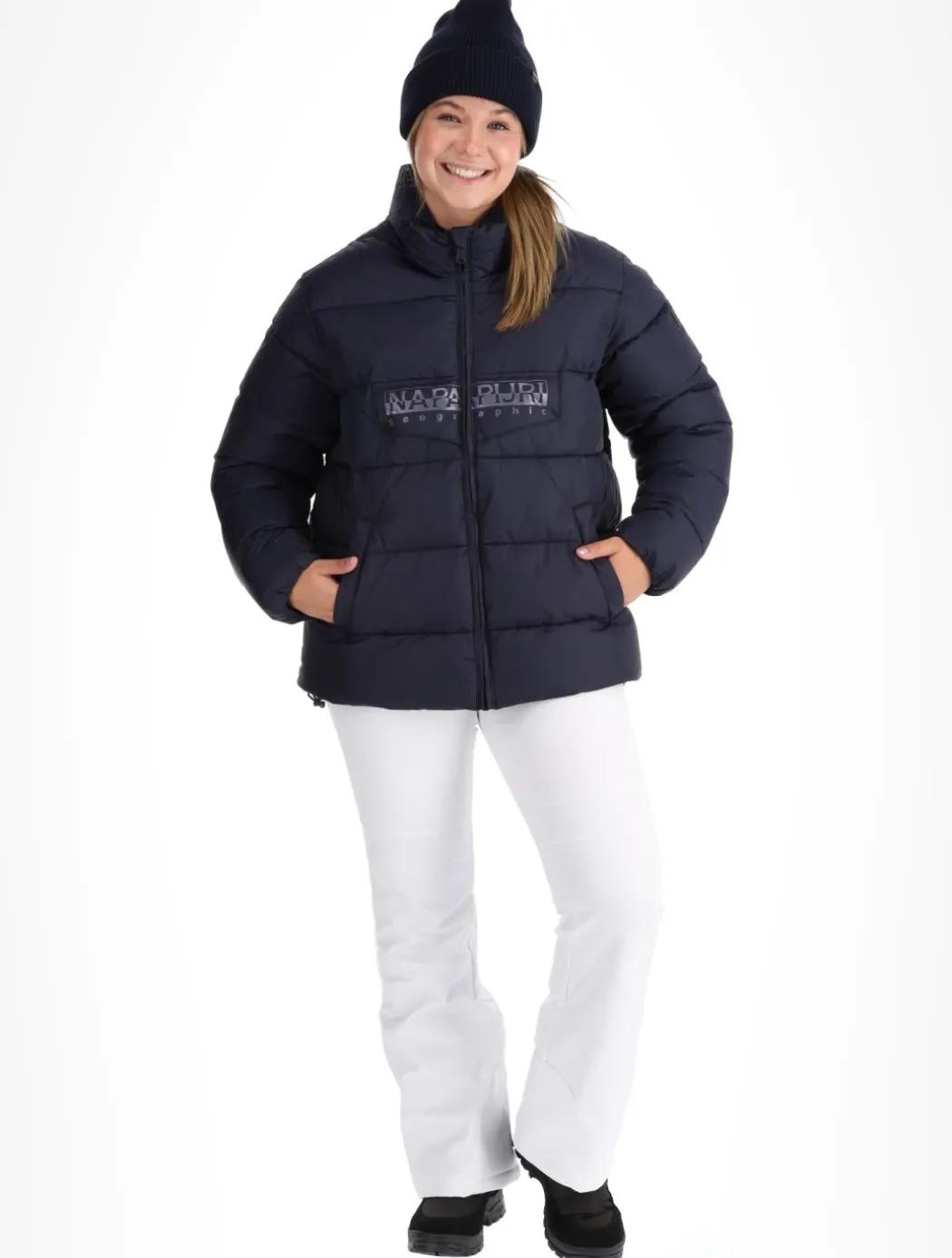 Puffer open W ski-jas dames