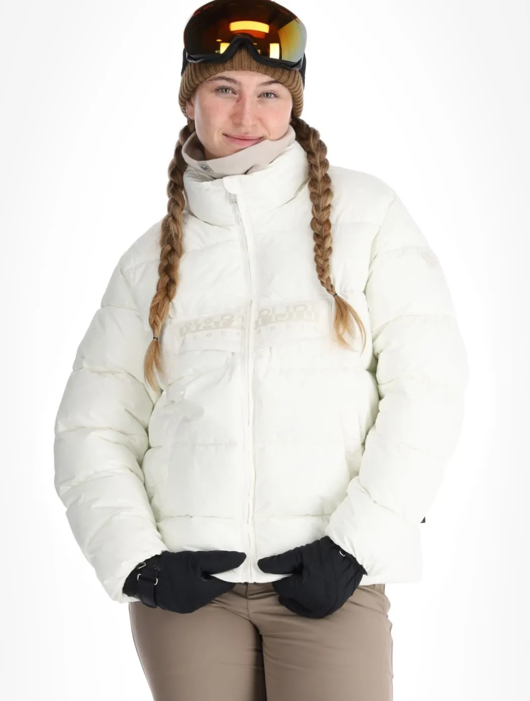 Puffer open W ski-jas dames